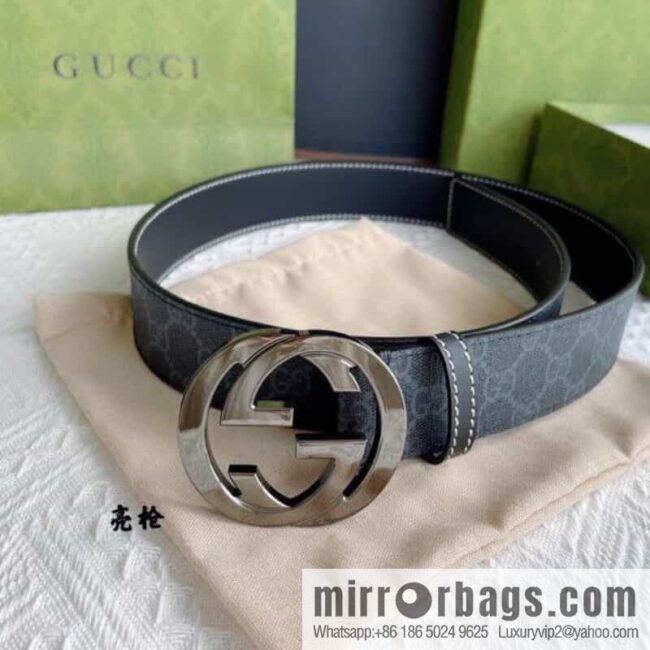 Gucci Gucci, exquisite polished double G buckle classic men\'s 3.8cm belt
