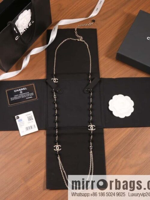 IMG_1062-800x800szls42q0xz0129402_20250702211510.jpg ☀️New ☑️ Chanel Double C Black Pearl Double Sweater Chain Necklace ☀️