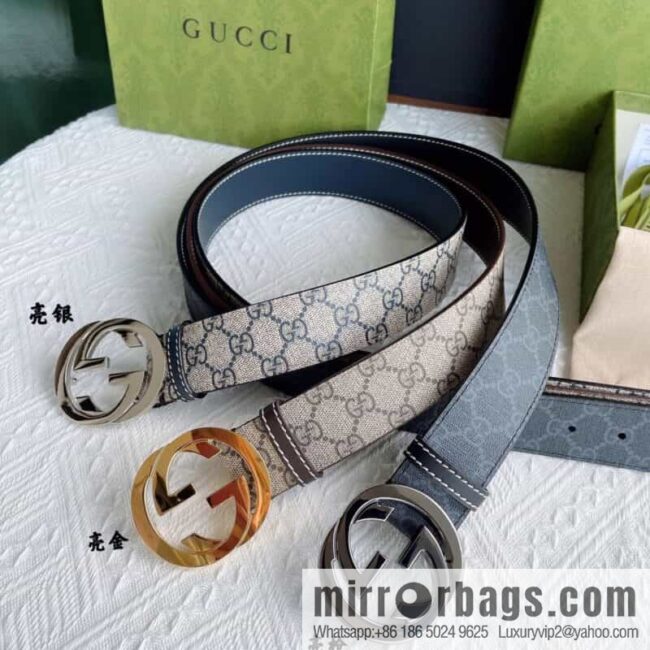 Gucci Gucci, exquisite polished double G buckle classic men\'s 3.8cm belt