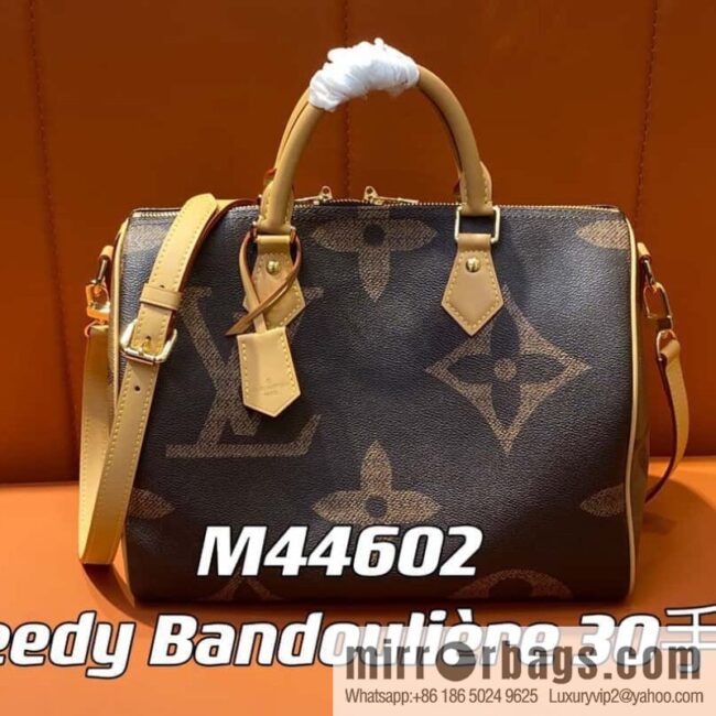 [Premium‑quality] M46602 monogram yellow leather speedy pillow bag series speedy Bandoulière 30 handbag