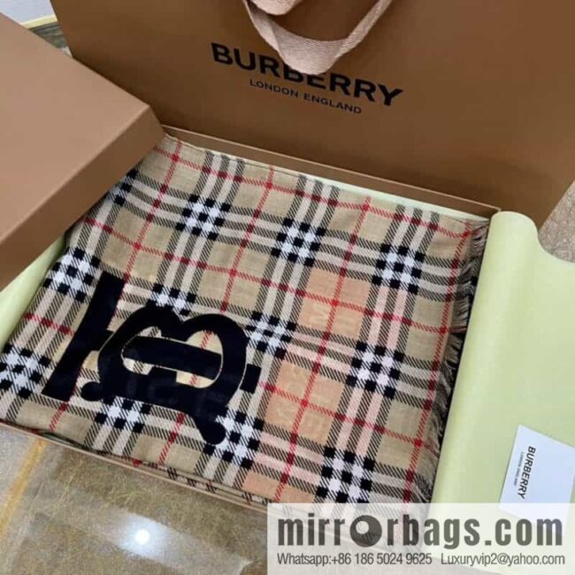 Burberry Double Sided Cashmere Long Scarf