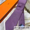 Hermes Plain Textured 100% Top Twill Silk Tie