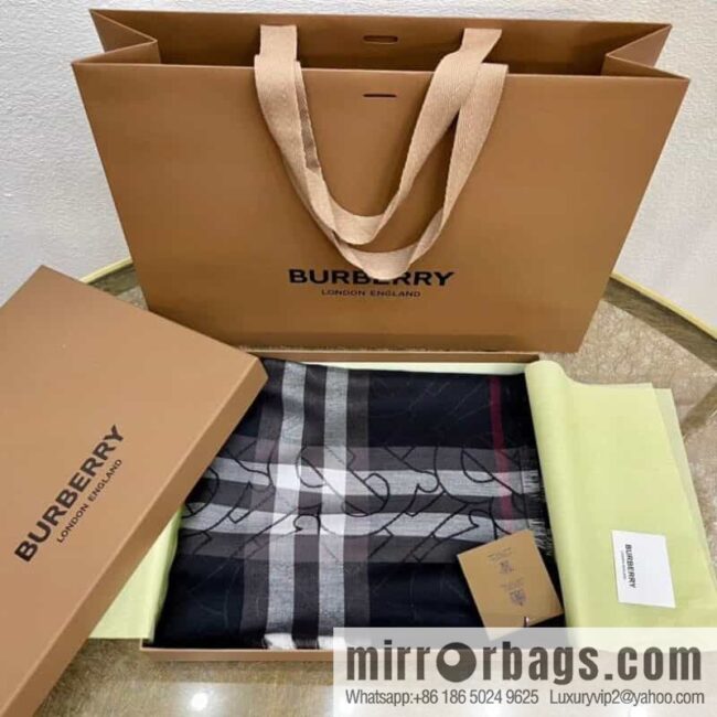 Burberry Burberry Metallic Logo Plaid Scarf
