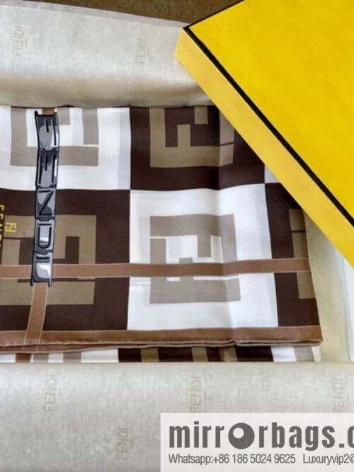 FENDI 100% silk double-sided printing and dyeing silk scarf FXT091