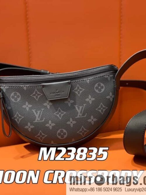 [Boutique‑grade] M23835 black flower, men\'s bag moon bag series, new LV MOON CROSSBODY handbag in autumn and winter