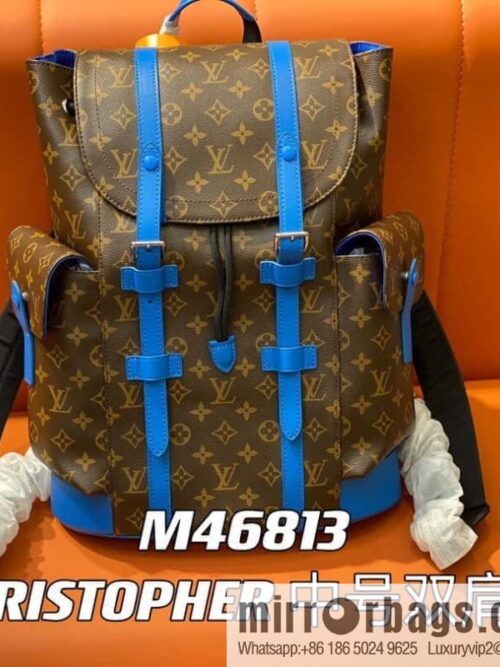 [Premium‑quality] M46813 monogram blue backpack series CHRISTOPHER medium backpack