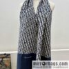 Dior 100% silk MITZAH \"TOILE OBLIQUE\" twill silk towel