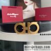 Ferragam Ferragamo, double-sided with a delicate first-layer cowhide 3.5cm belt