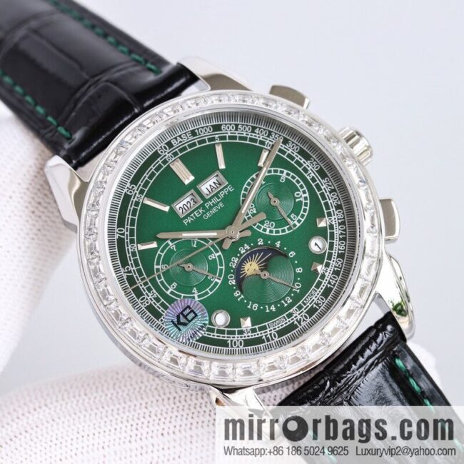 V3. Exclusive new version (gun-colored studs) Patek. Philippe super complex function chronograph series watch