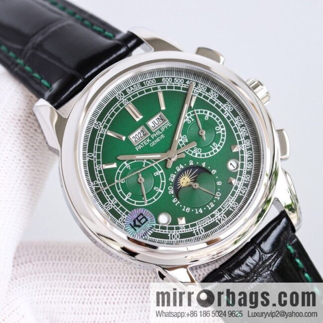 V3. Exclusive new version (gun-colored studs) Patek. Philippe super complex function chronograph series watch