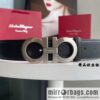 Ferragam Ferragamo, double-sided with a delicate first-layer cowhide 3.5cm belt