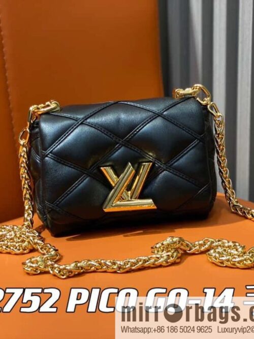 [Boutique‑grade] M82752 black M23526 full leather chain bag series PICO GO-14 handbag