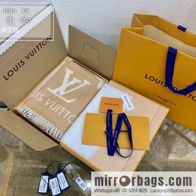 LV Louis Vuitton Pure Cashmere Reykjavik Gradient Scarf M70868 M70869 M73675