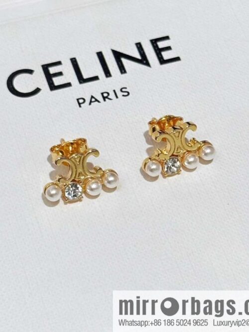 IMG_1361-800x800fuig4vgvqv390705_20250702001210.jpg ❗️New ❗️ ☀️ original order ☀️ new ☑️ Celine Celine simple style Arc de Triomphe pearl stud earrings ☀️