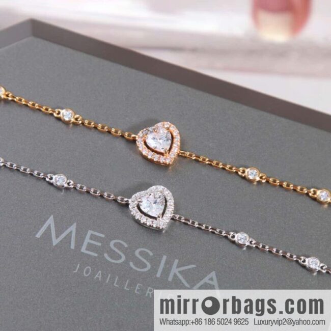 ☀️Messika JOY CEUR peach heart love diamond bracelet ☀️