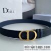 Dior Dior (France) Top layer leather pearl texture men\'s waist belt width 3.5cm