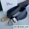 Dior Dior (France) Top layer leather pearl texture men\'s waist belt width 3.5cm