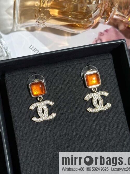 IMG_1609-800x8005pra14j4ap581464_20250701193651.jpg ❗️New ❗️ Chanel stud earrings ☀️ new ☑️ Chanel c2 double c orange gem stud earrings ☀️