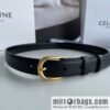 CELINE Celine, vintage metal hardware first layer cowhide belt 2.4cm