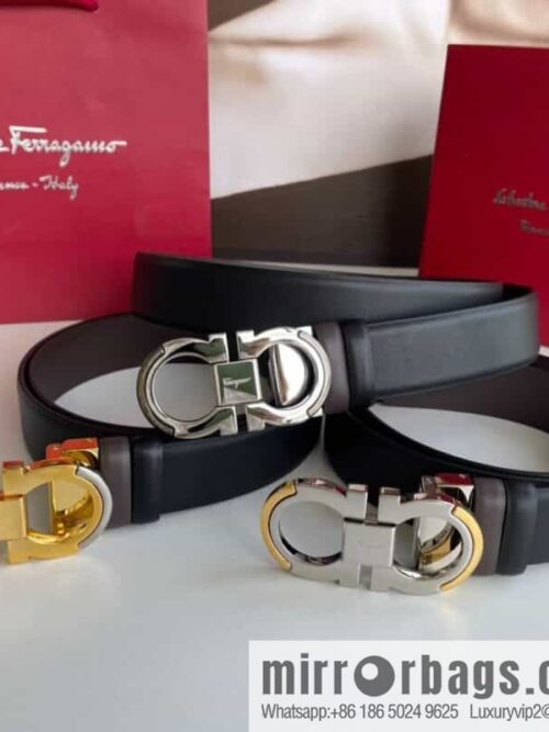 IMG_1756-2-800x800psfwapclatl92249_20250702005607.jpg Ferragamo\'s new 3.5cm Gancio double-circle intercolored edge metal clip buckle, with the first layer of cowhide belt