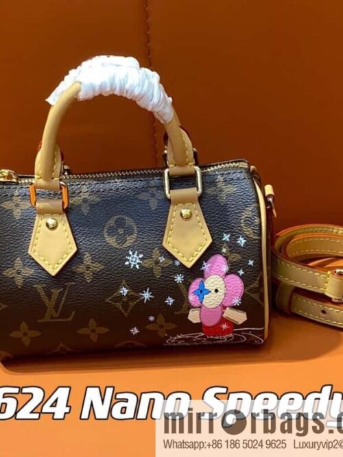 [Premium‑quality] M82624 silk screen, Christmas mini pillow bag 16cm speedy series Nano Speedy handbag