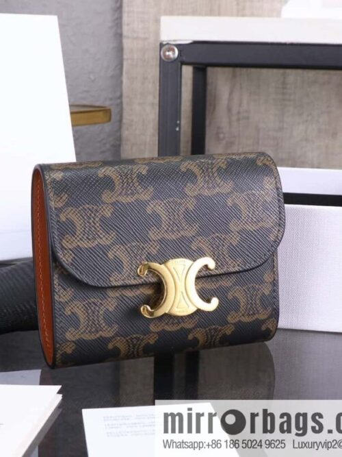 [Premium quality, all-steel hardware] CE tri-fold wallet 🅰️🅰️ simple monogram tri-fold wallet model number: 100782