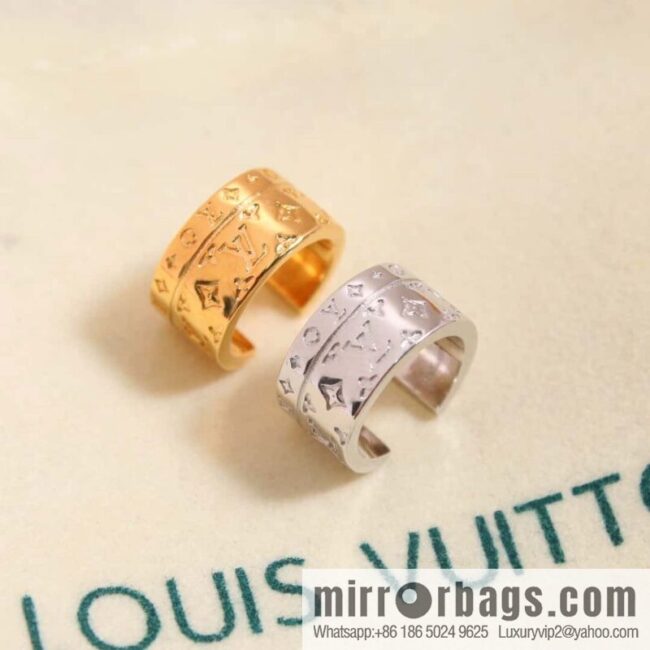 [Two-piece set] ☀ Louis Vuitton NANOGRAM ear bone clip ear clip set ☀