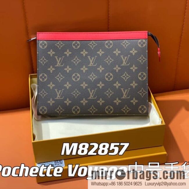 [Premium‑quality] M61692 monogram red M82857 clutch bag series Pochette Voyage medium handbag