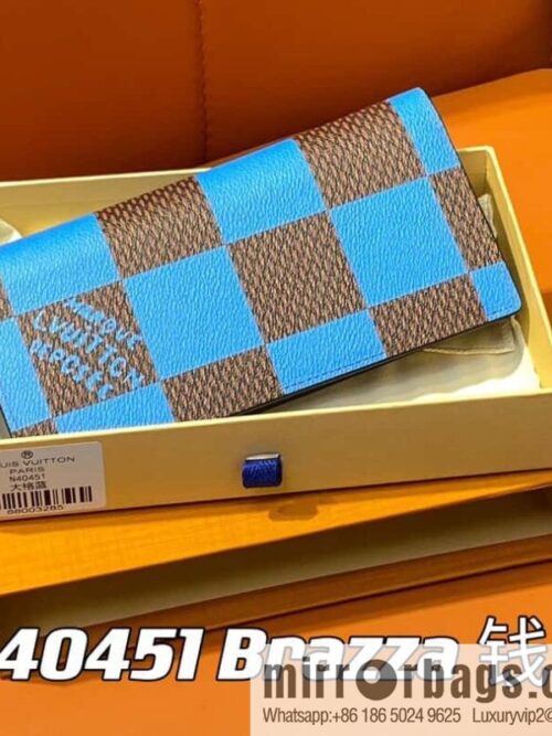 [Boutique‑grade] M40451 blue large plaid suit wallet series Brazza wallet
