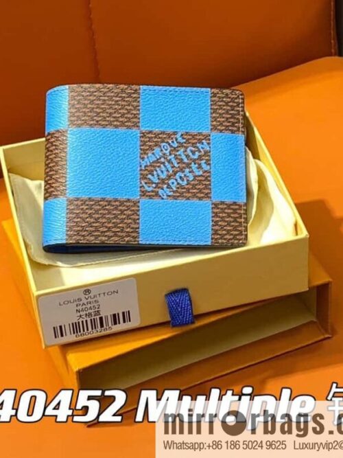 [Premium‑quality] M40452 blue large plaid suit wallet series Multiple wallets