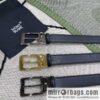 MONTBLANC\'s new black series pin buckle double-sided delicate first-layer cowhide belt