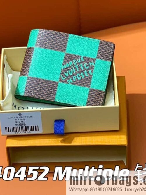 [Premium‑quality] M40452 green large plaid suit wallet series Multiple wallets