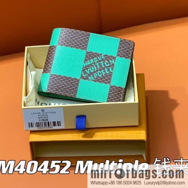 [Premium‑quality] M40452 green large plaid suit wallet series Multiple wallets