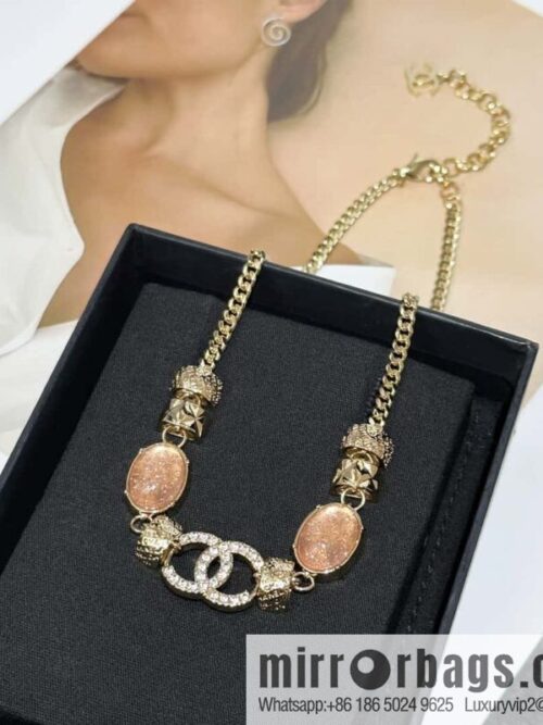 IMG_2052-800x800ctyogzmfhrt80954_20250701192138.jpg ❗️New ❗️ Chanel necklace ☀️ new ☑️ Chanel double c pink gem necklace ☀️