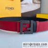 FENDI Fendi, Men\'s FF pattern metal buckle first layer cowhide double-sided belt 4.0cm