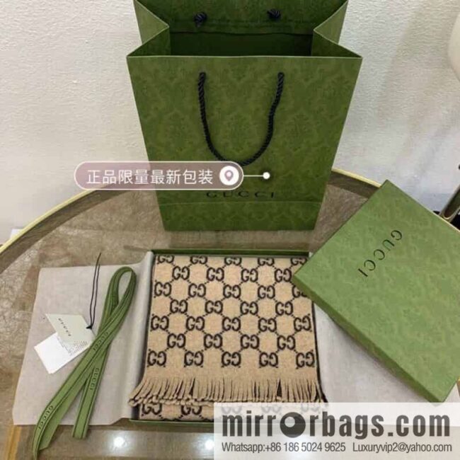 GUCCI Gucci double G letter interwoven pattern wool towel 600947