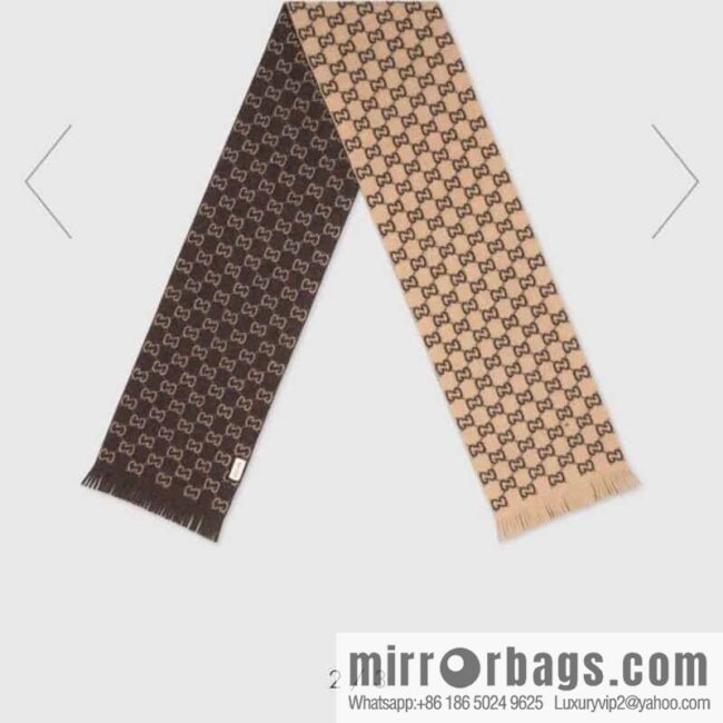 GUCCI Gucci double G letter interwoven pattern wool towel 600947