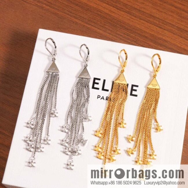 ☀️New ☑️ Celine Celine Arc de Triomphe tassel earrings