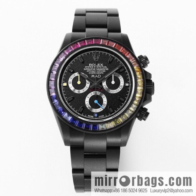 IPK carbon black steel emperor Rolex ROLEX modified Daytona 7750 multi-function mechanical movement watch