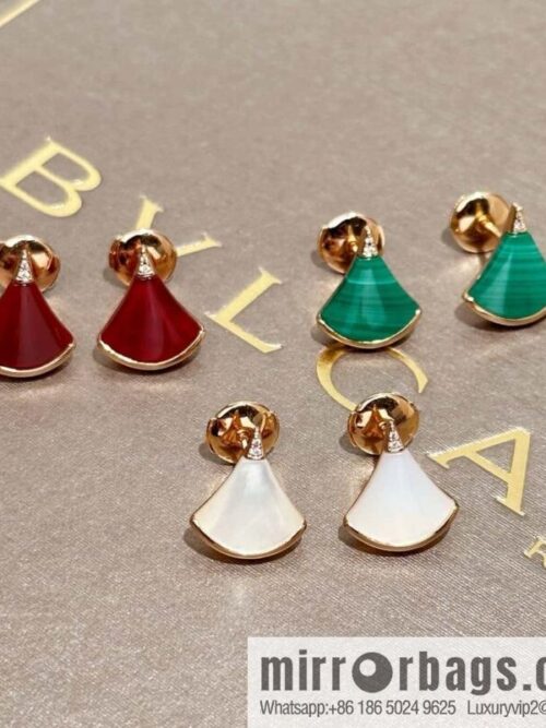 IMG_2244-800x800zktxyrxr1ji80820_20250701191747.jpg ❗️New ❗️ ☀️ original order ☀ BVLGARI DIVAS\'DREAM white fritillary, chalcedony, malachite fan stud earrings ☀️