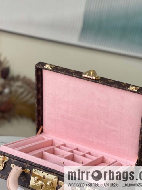 M20076 pink Monogram Jewelry Box
