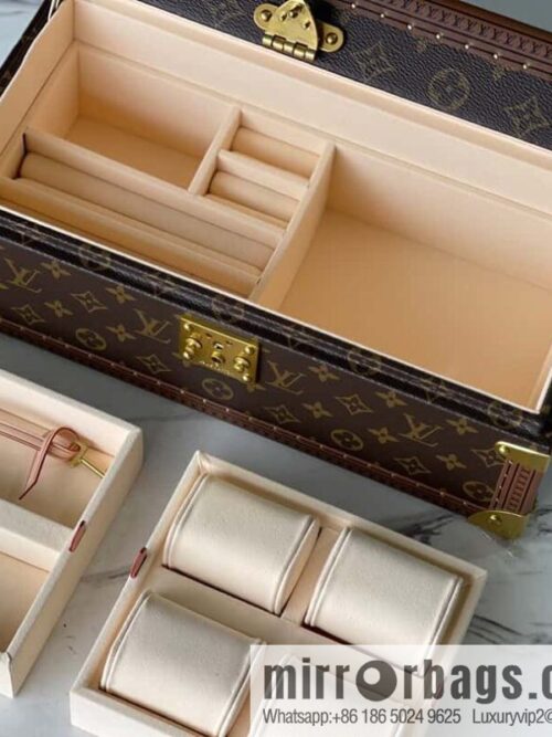 💗M20209 monogram Apricot, Multifunctional Storage Box MCoffret Accessoires Hard Case