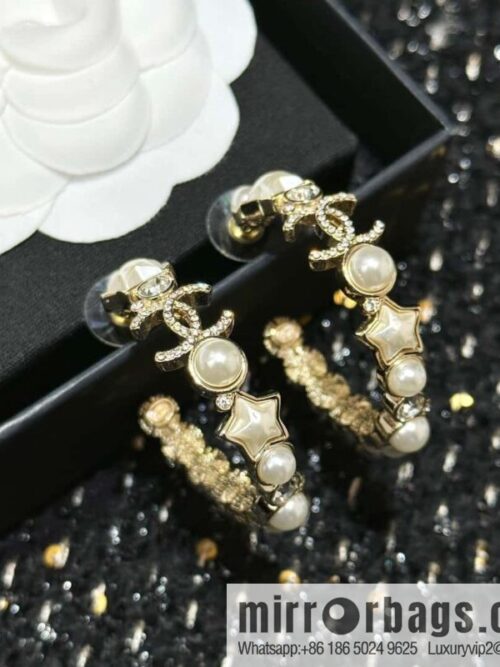 IMG_2293-800x800agcopelacce128835_20250702205910.jpg ☀️New ☑️ Chanel C1 Double C Semicircular Pentagram ⭐ Star Stud Earrings