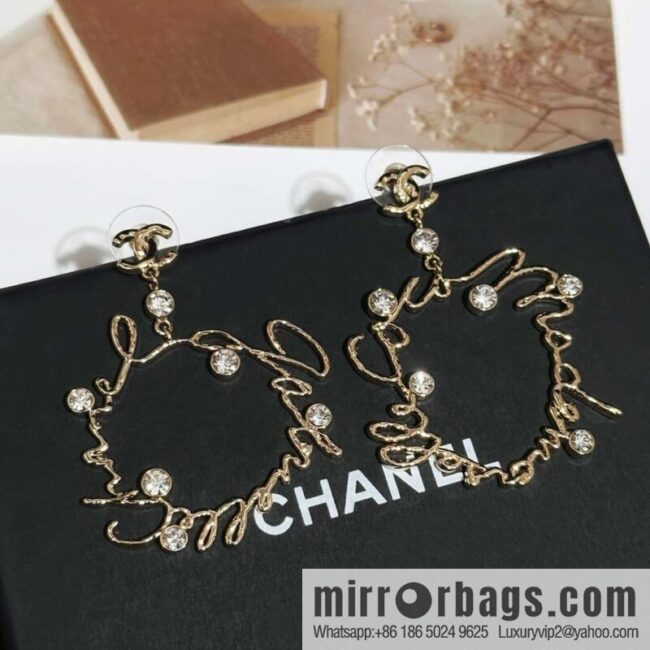 ❗️New ❗️ chanel stud earrings ☀️ new ☑️ chanel c2 double c letter stud earrings ☀️