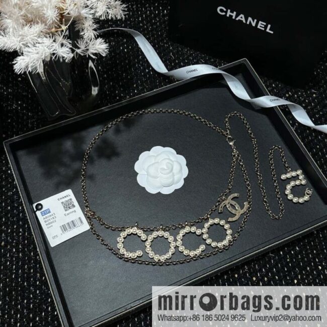 ☀️New ☑️ Chanel COCO pearl waist chain belt