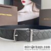 BottegaVenta (Bottega) woven first layer cowhide Intrecciato belt rotating metal buckle 3.8cm