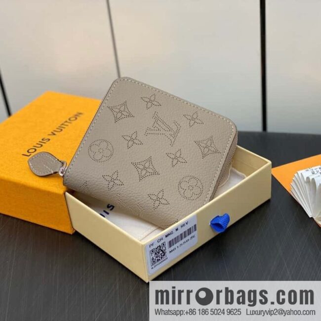 [Premium‑quality] M81558 gray, full leather zipper wallet series