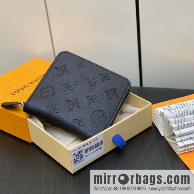 [Premium‑quality] M81558 gray, full leather zipper wallet series