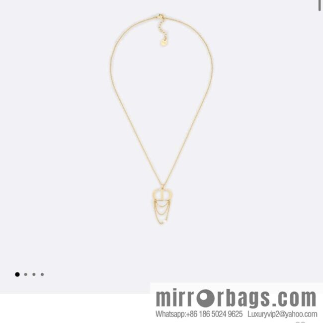 New ☑️ Dior gold CD fringed necklace