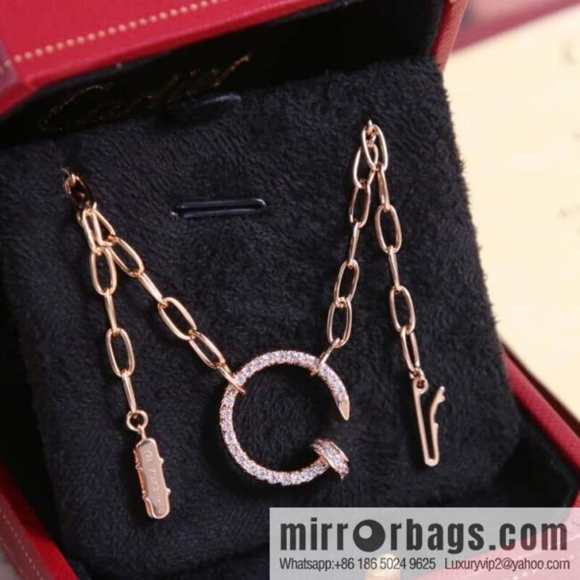 ❗New ❗ ☀ one to one Seiko version ☀ Cartier Cartier new full diamond nail necklace ☀